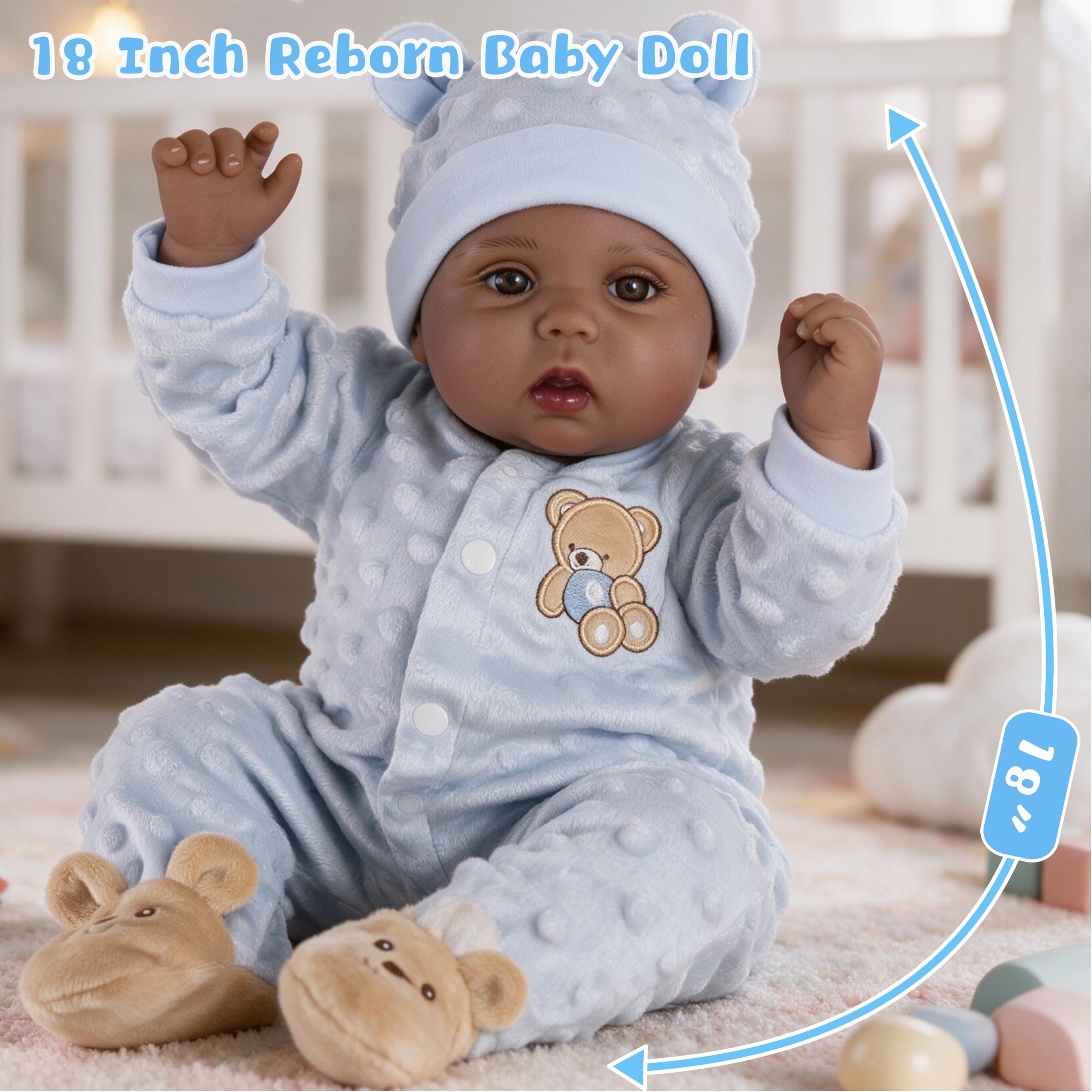 Amazon.com: EKOKIZ 18 Inch Lifelike Reborn Baby Doll Boy
